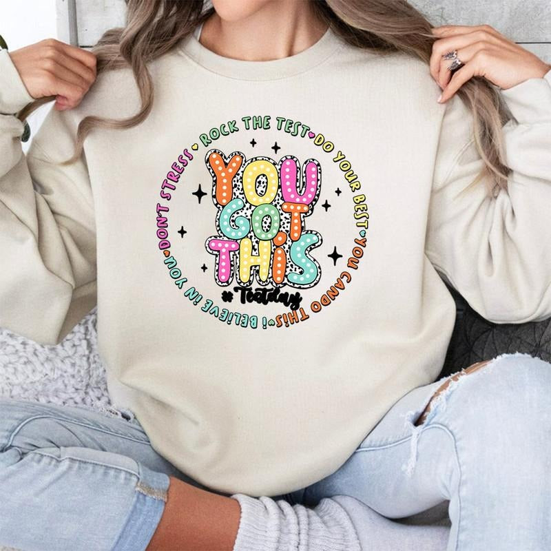 You Got This Test Day Testing Rock Teacher Staar - Adult & Kids T-Shirts, Sweatshirts & Hoodies apparel design preview 1