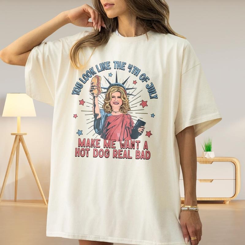 You Like 4th July Make Me Want Hot Dog Real Bad Teee - Adult & Kids T-Shirts, Sweatshirts & Hoodies apparel design preview 1