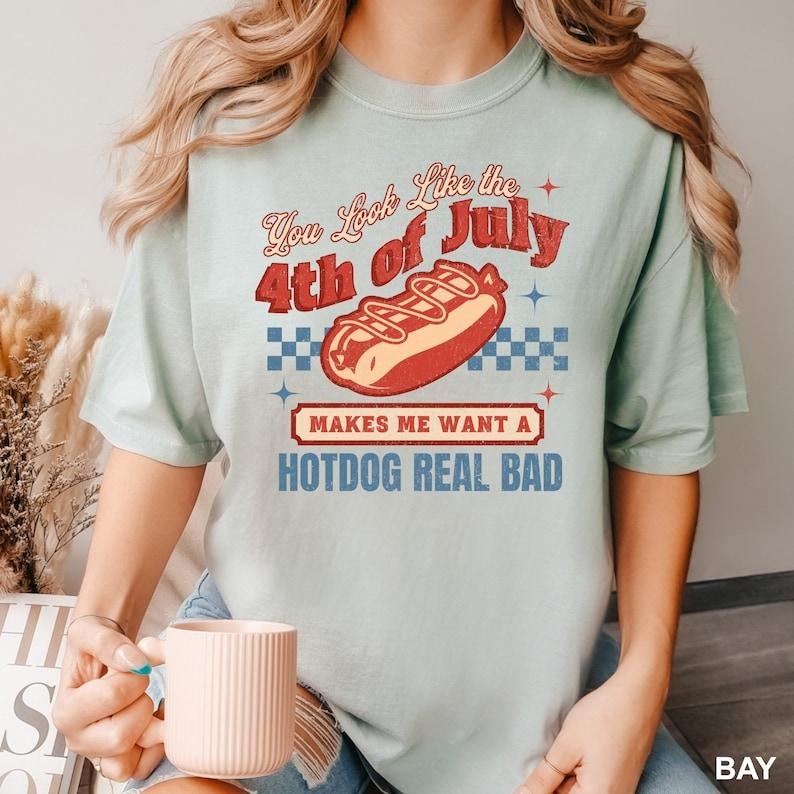 You Like 4th July Retro America Hot Dog Funny Lover - Adult & Kids T-Shirts, Sweatshirts & Hoodies apparel design preview 1