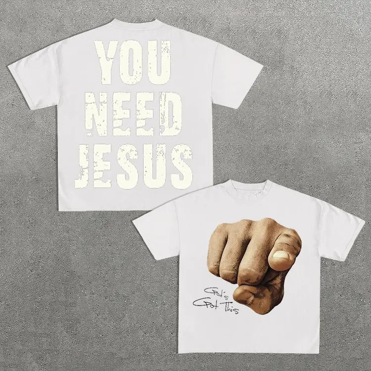 You Need Jesus Cotton - Adult & Kids T-Shirts, Sweatshirts & Hoodies apparel design preview 1
