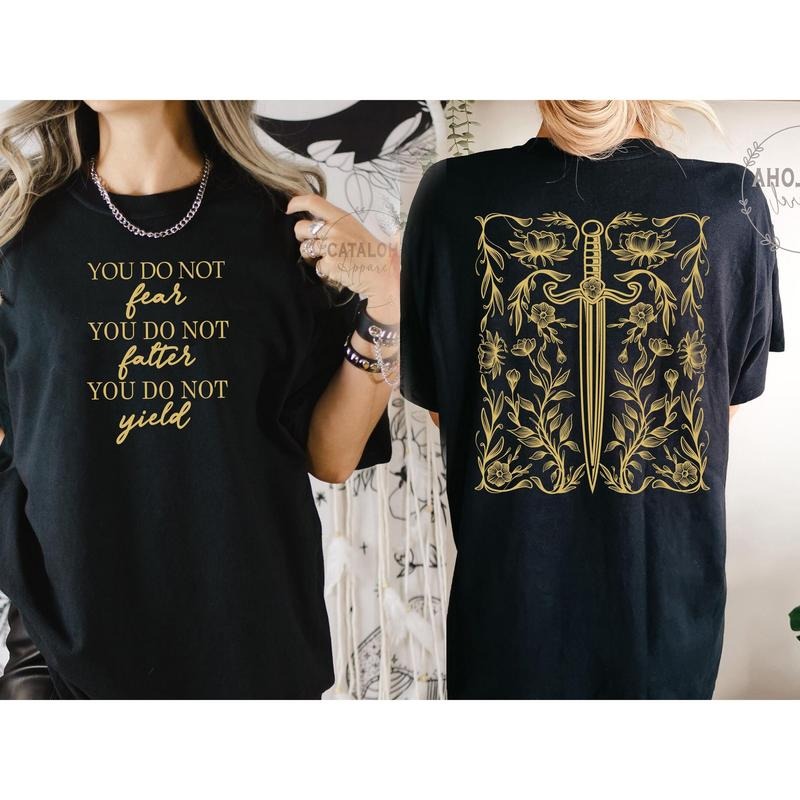 You Do Not Yield Throne Glass ACOWAR Aelin Quote - Adult & Kids T-Shirts, Sweatshirts & Hoodies apparel design preview 1