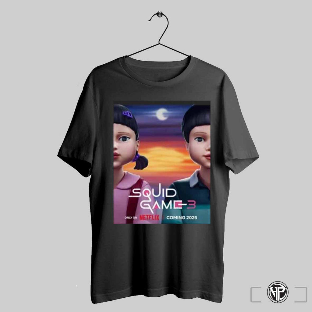 Young Hee And Cheol Su Squid Game Season 3 Coming - Adult & Kids T-Shirts, Sweatshirts & Hoodies apparel design preview 1