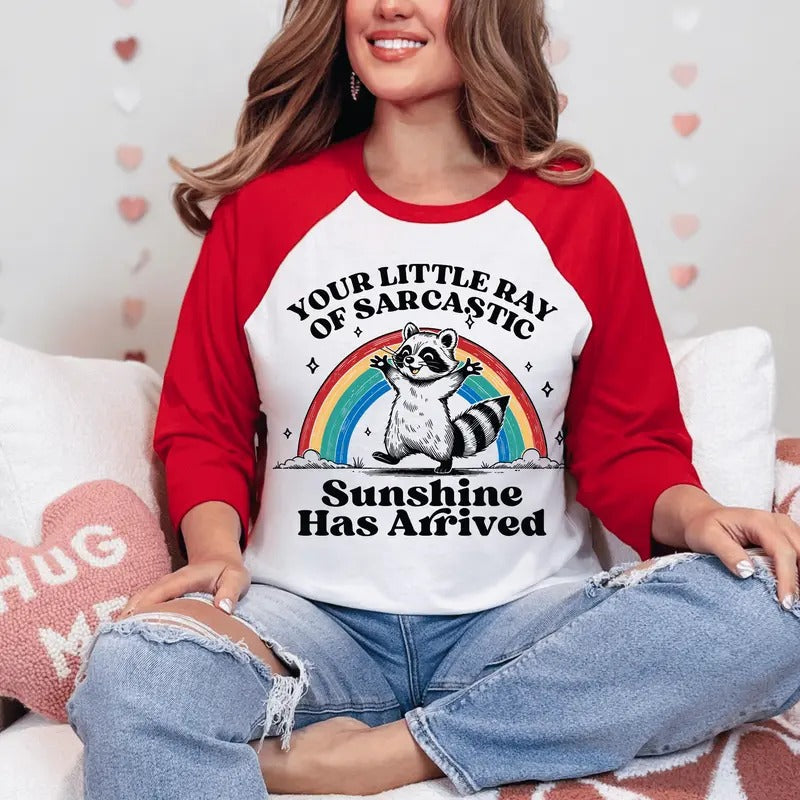Your Little Ray Sarcastic Sunshine Racoon Short - Adult & Kids T-Shirts, Sweatshirts & Hoodies apparel design preview 1