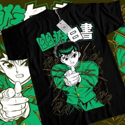 Yu Hakusho Kuwabara Kurama Yusuke Hiel Anime Manga - Adult & Kids T-Shirts, Sweatshirts & Hoodies apparel design preview 1