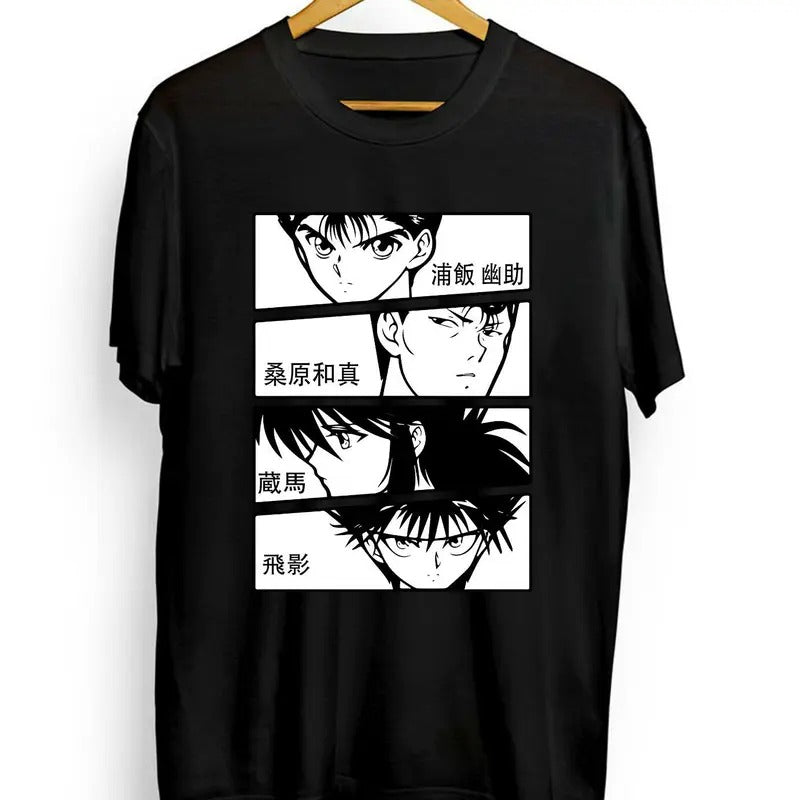 Yu Hakusho Yusuke Kuwabara Kurama Hiei 90s Anime New - Adult & Kids T-Shirts, Sweatshirts & Hoodies apparel design preview 1