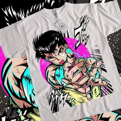 Yusuke Urameshi Yu Hakusho Youko Kurama Genkai Anime - Adult & Kids T-Shirts, Sweatshirts & Hoodies apparel design preview 1