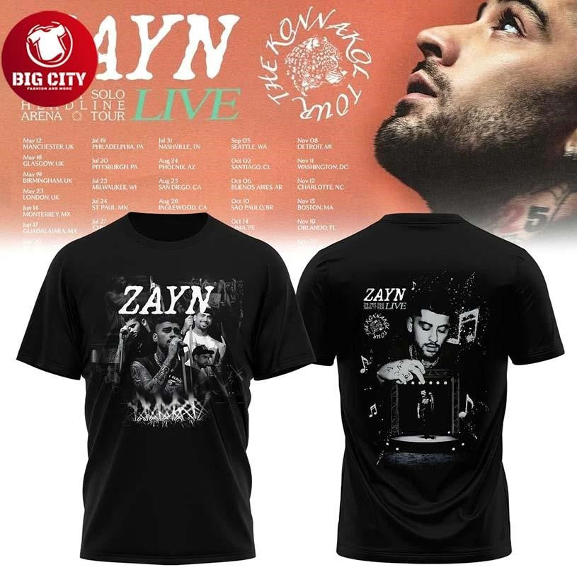 Zayn Malik The Konnakol Tour 2026 Special Edition Two - Adult & Kids T-Shirts, Sweatshirts & Hoodies apparel design preview 1