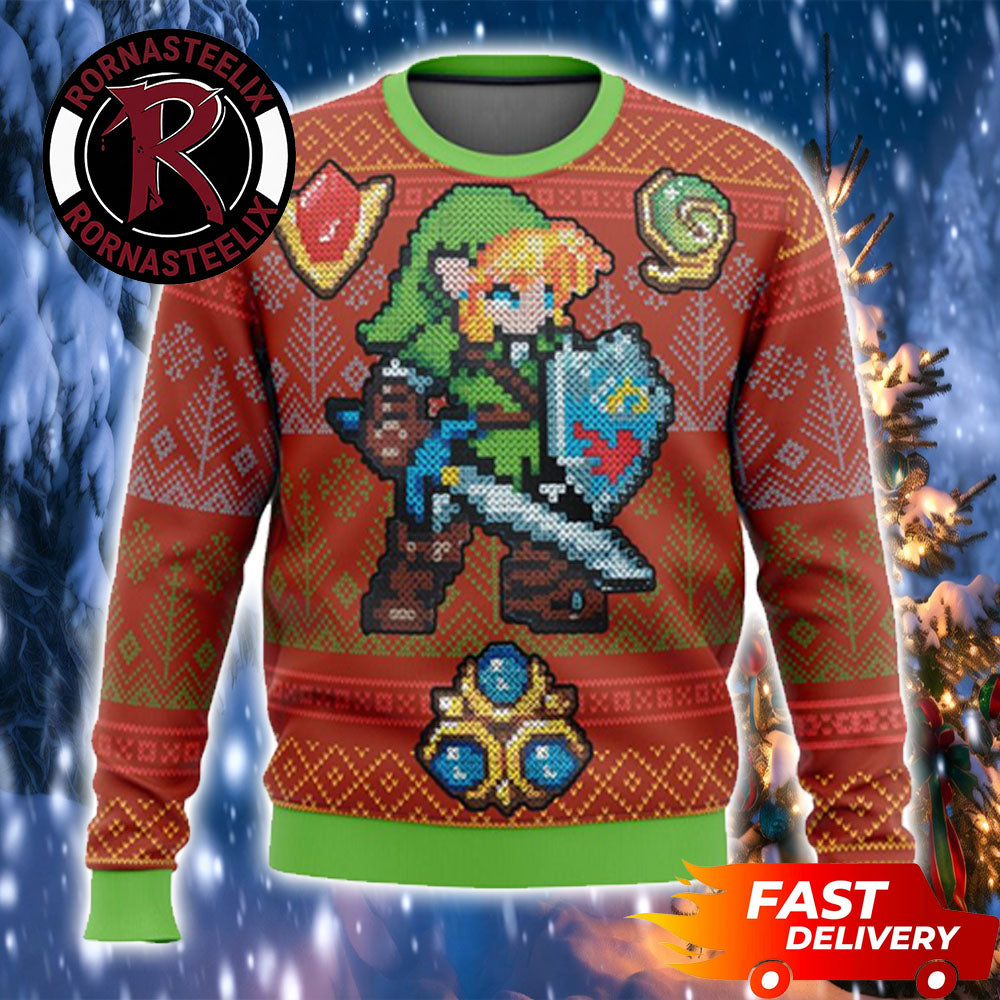 Zelda Link Gems Legend Of Zelda Ugly Christmas Sweater - Gift Idea product image