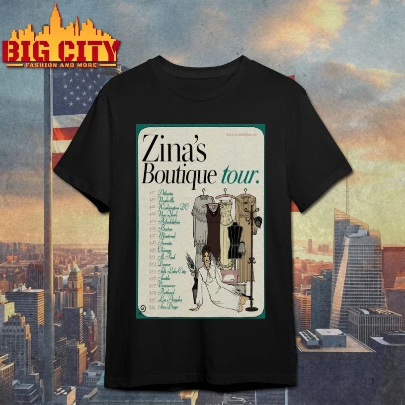 Zina Delphia Boutique Tour 2026 Poster - Adult & Kids T-Shirts, Sweatshirts & Hoodies apparel design preview 1