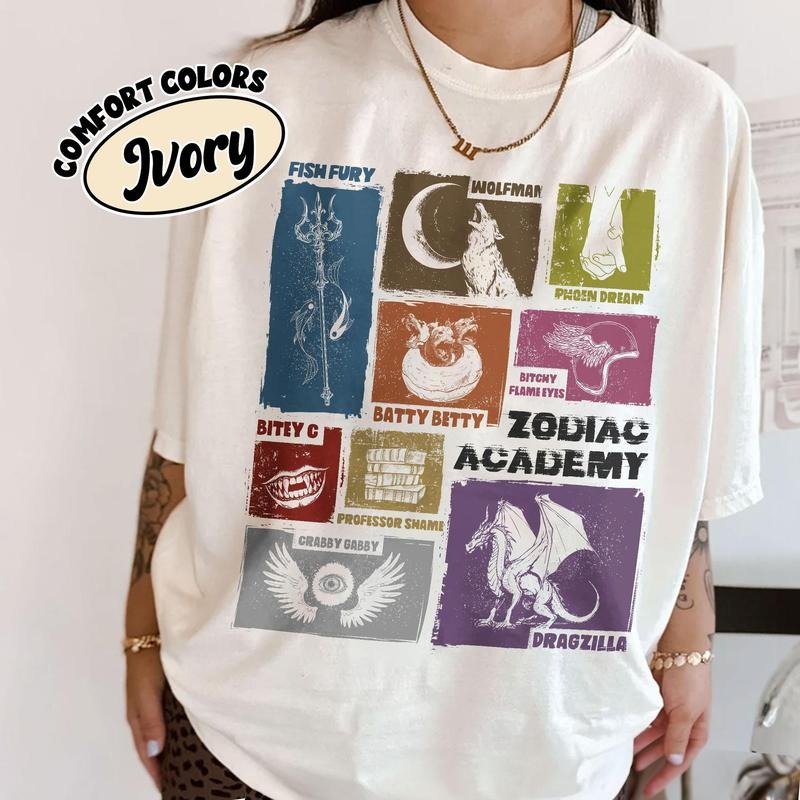 Zodiac Academy Characters Nickname Celestial Heirs - Adult & Kids T-Shirts, Sweatshirts & Hoodies apparel design preview 1