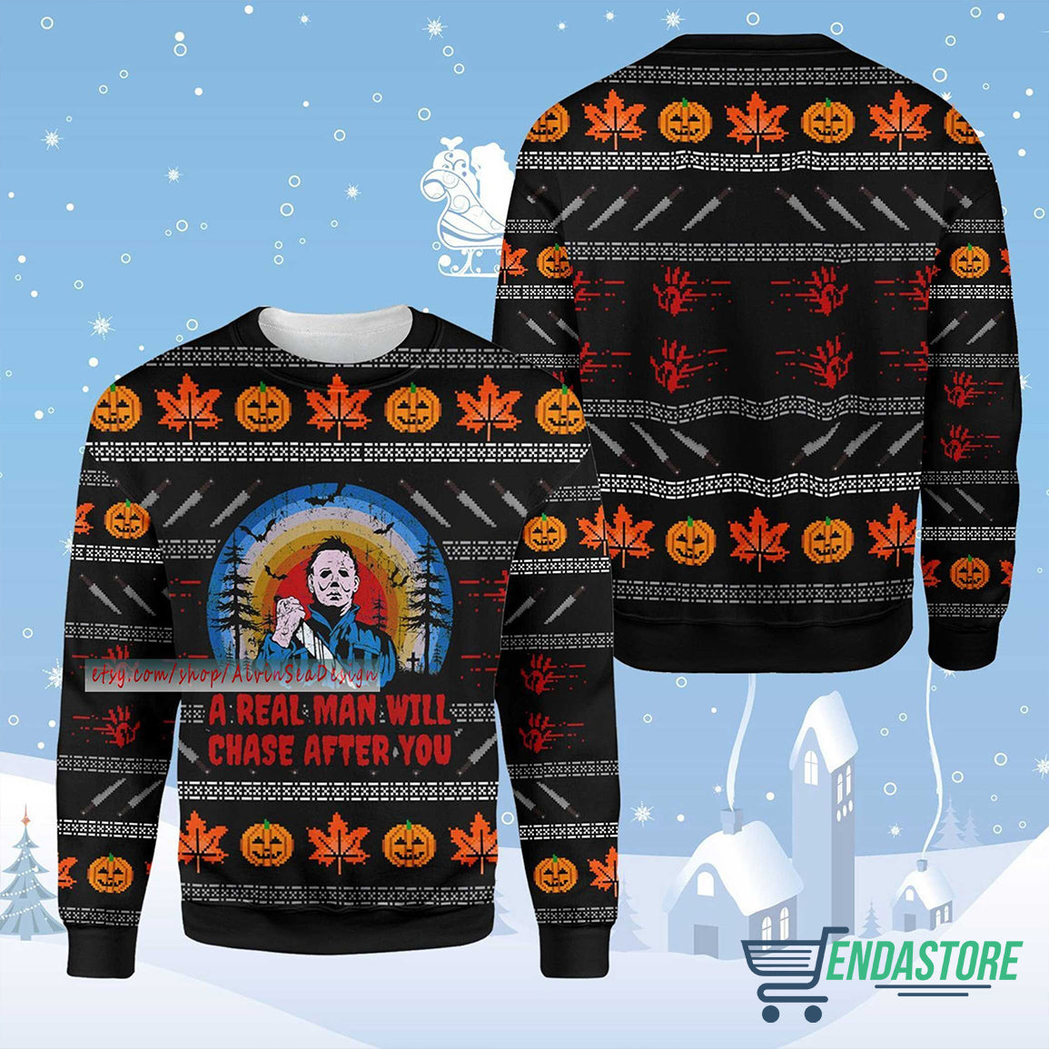 Creep it real 3D Christmas Sweater - Holiday Gift product image 3