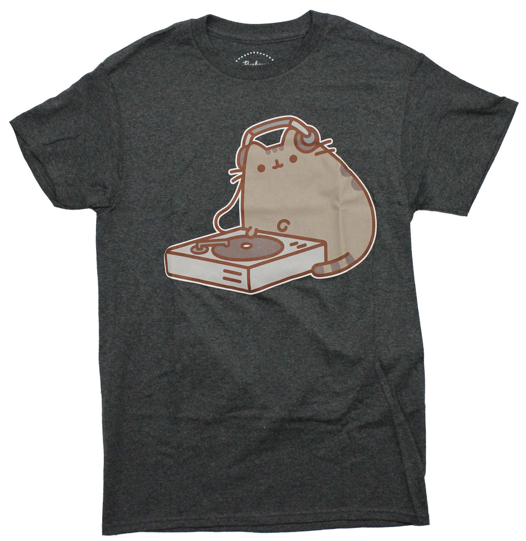 Pusheen Rocking Disc Jockey - Adult & Kids T-Shirts, Sweatshirts & Hoodies apparel design preview 1