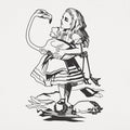 Alice And Flamingo - Adult & Kids T-Shirts, Sweatshirts & Hoodies apparel design preview 1