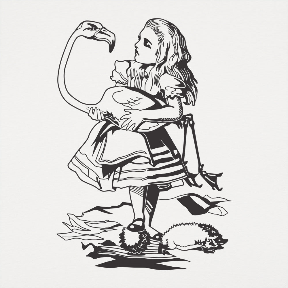 Alice And Flamingo - Adult & Kids T-Shirts, Sweatshirts & Hoodies apparel design preview 1
