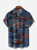 American Flag Car Chest Pocket Men's Trendy Hawaiian - Adult & Kids T-Shirts, Sweatshirts & Hoodies apparel design preview 1