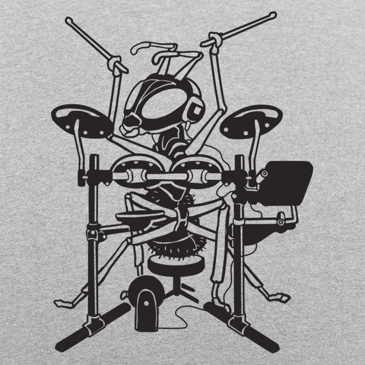 Ant Drummer - Adult & Kids T-Shirts, Sweatshirts & Hoodies apparel design preview 1