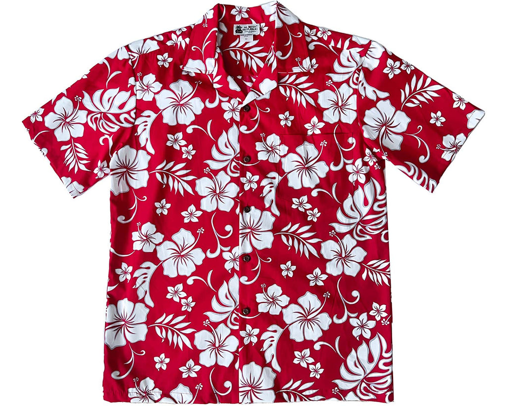 Hibiscus Party Red Aloha Republic 1.311.000₫ - Adult & Kids T-Shirts, Sweatshirts & Hoodies apparel design preview 1