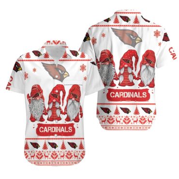 Arizona Cardinals Festive Gnome Hawaiian - Adult & Kids T-Shirts, Sweatshirts & Hoodies apparel design preview 1