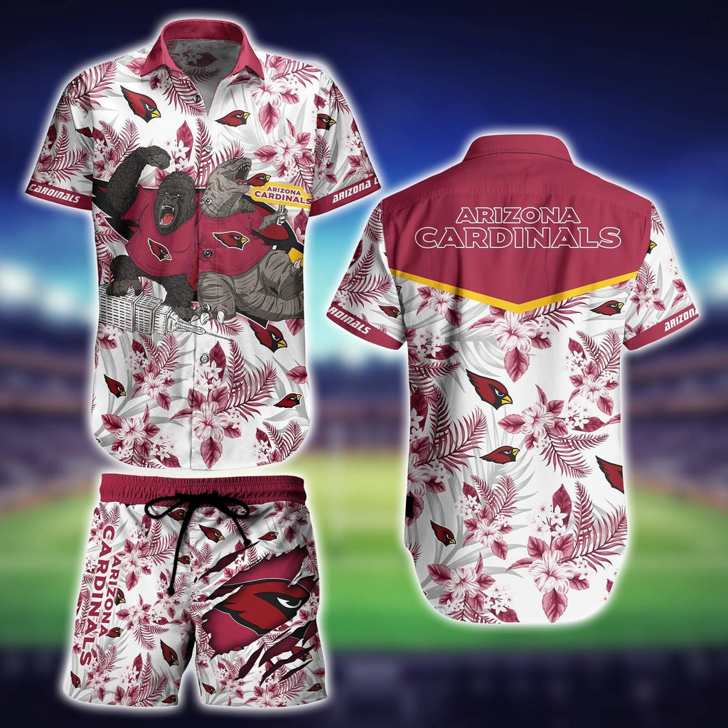 Arizona Cardinals Hawaiian Attire Collection Short - Adult & Kids T-Shirts, Sweatshirts & Hoodies apparel design preview 1