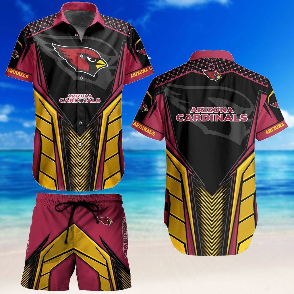 Arizona Cardinals Hawaiian Ensemble Collection Short - Adult & Kids T-Shirts, Sweatshirts & Hoodies apparel design preview 1