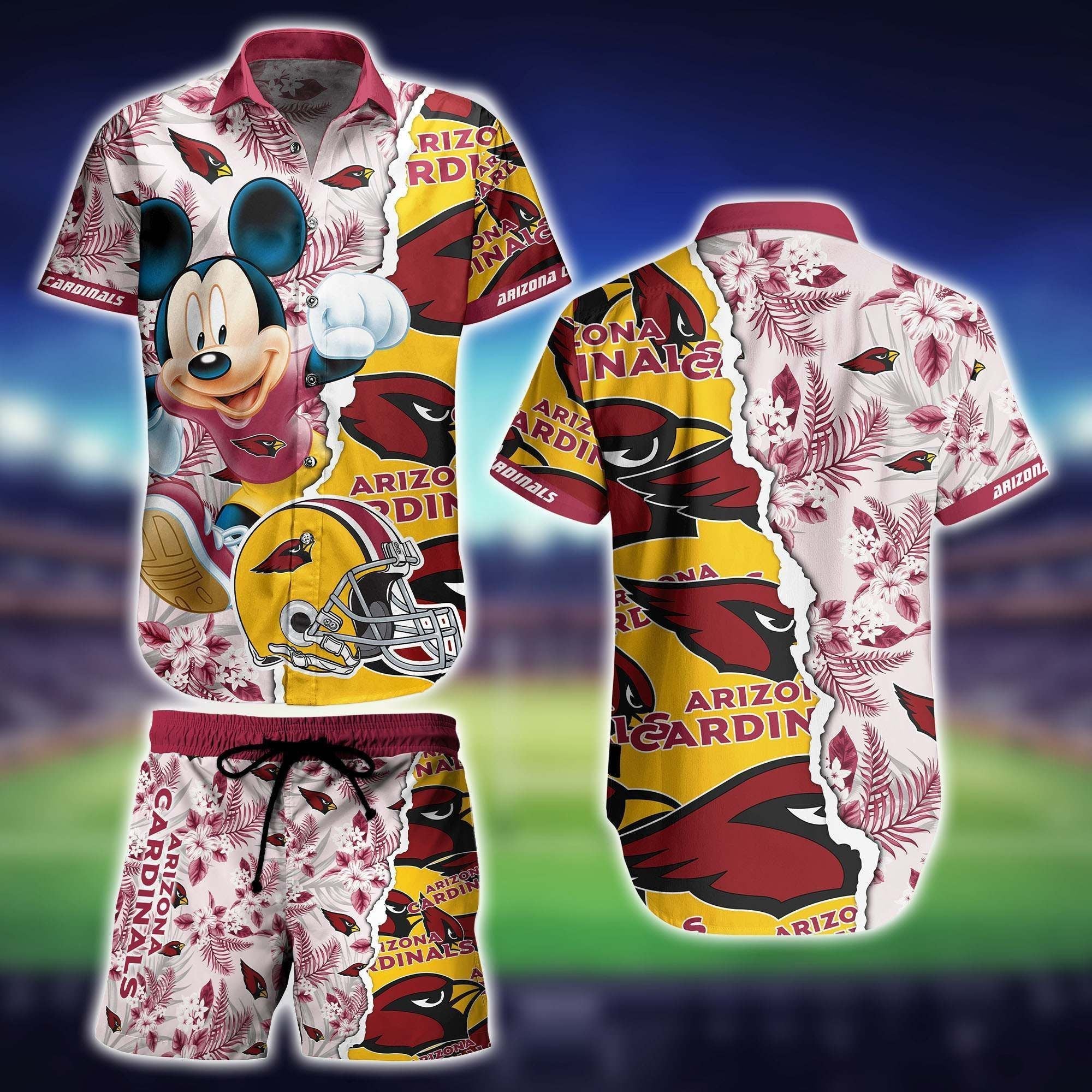 Arizona Cardinals Hawaiian Gear Collection Short - Adult & Kids T-Shirts, Sweatshirts & Hoodies apparel design preview 1