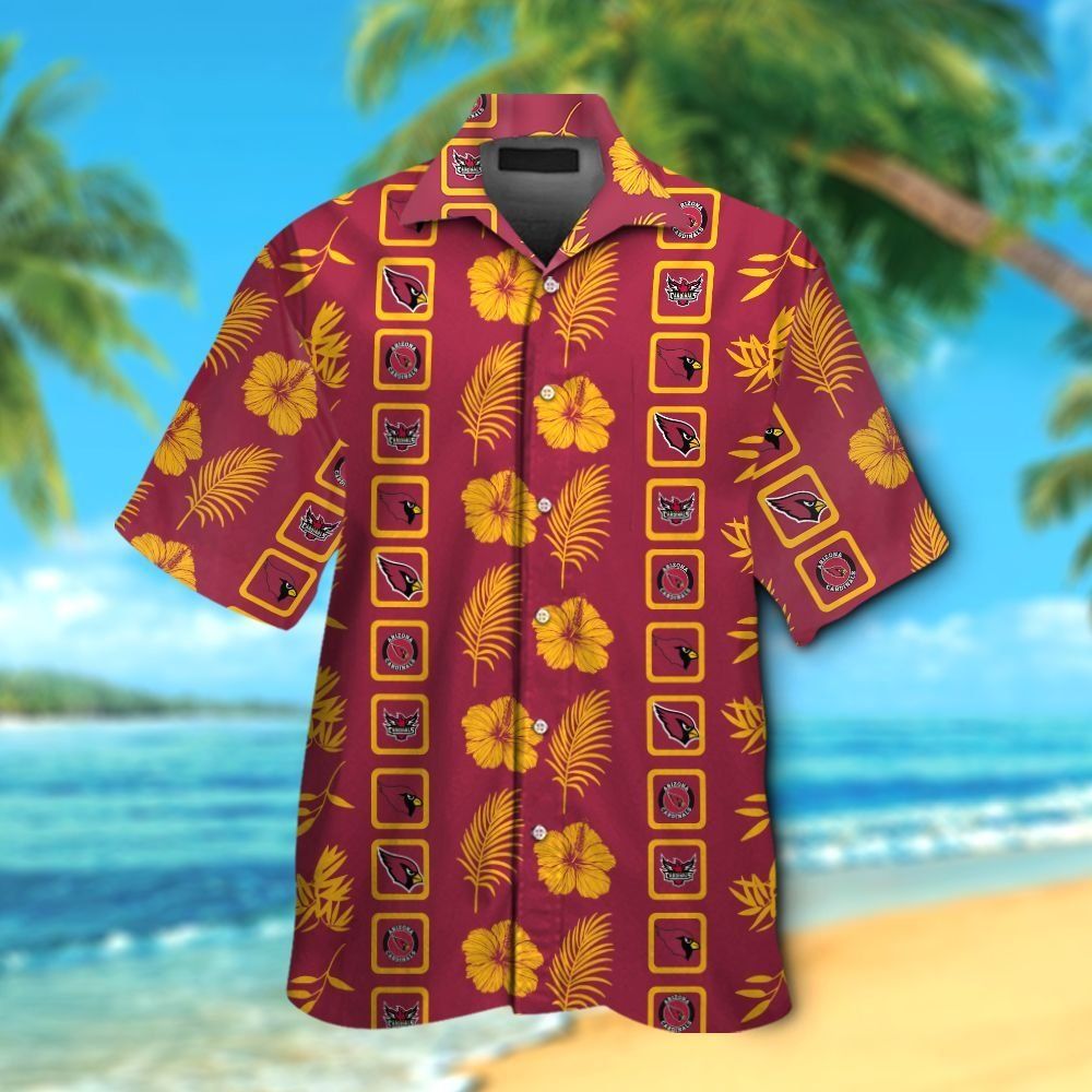 Arizona Cardinals Hawaiian Design Tropical Short - Adult & Kids T-Shirts, Sweatshirts & Hoodies apparel design preview 1