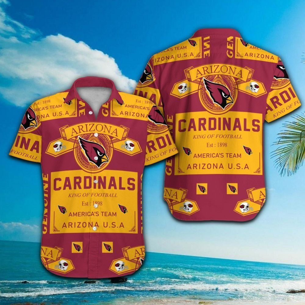 Arizona Cardinals Hawaiian Short Sleeve Tropical - Adult & Kids T-Shirts, Sweatshirts & Hoodies apparel design preview 1
