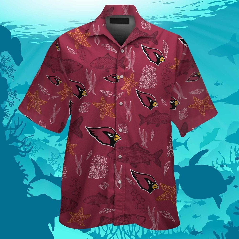 Arizona Cardinals Hawaiian Short Sleeve Tropical - Adult & Kids T-Shirts, Sweatshirts & Hoodies apparel design preview 1