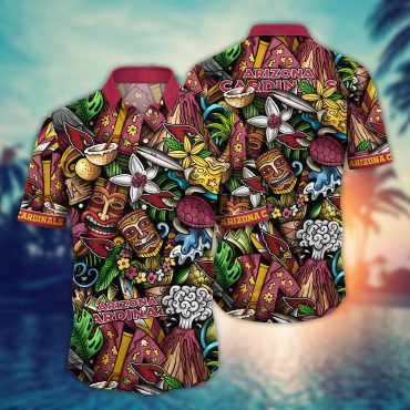 Arizona Cardinals Island Tiki Hawaiian - Adult & Kids T-Shirts, Sweatshirts & Hoodies apparel design preview 1