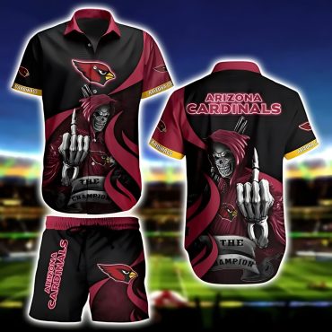Arizona Cardinals Reaper Champion Hawaiian - Adult & Kids T-Shirts, Sweatshirts & Hoodies apparel design preview 1