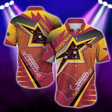 Arizona Cardinals Retro Starburst Hawaiian - Adult & Kids T-Shirts, Sweatshirts & Hoodies apparel design preview 1
