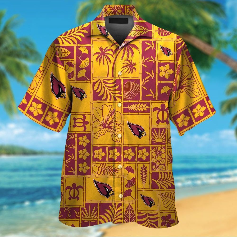 Arizona Cardinals Short Sleeve Hawaiian Tropical - Adult & Kids T-Shirts, Sweatshirts & Hoodies apparel design preview 1