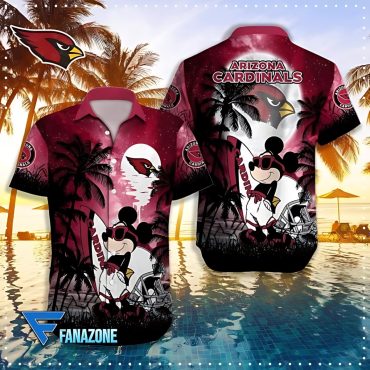 Arizona Cardinals Tropical Cartoon Hawaiian - Adult & Kids T-Shirts, Sweatshirts & Hoodies apparel design preview 1
