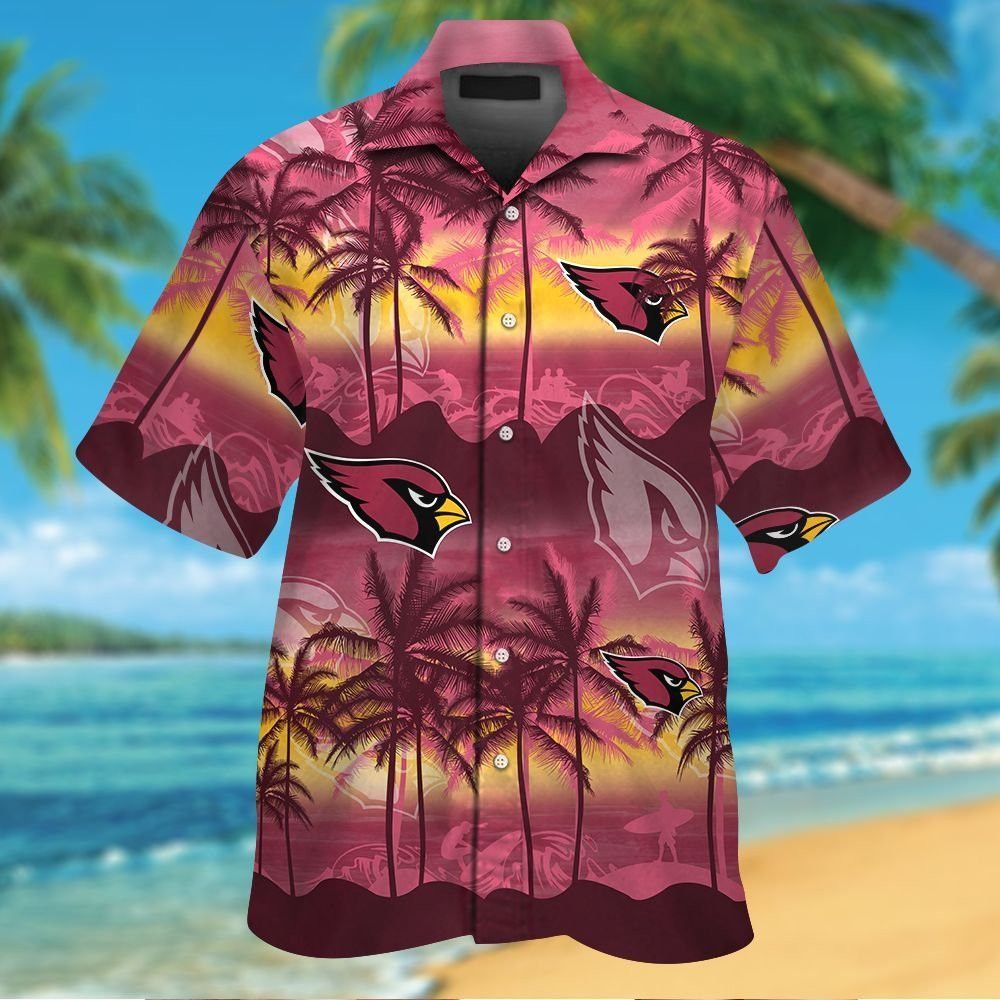 Arizona Cardinals Tropical Short Sleeve Hawaiian - Adult & Kids T-Shirts, Sweatshirts & Hoodies apparel design preview 1