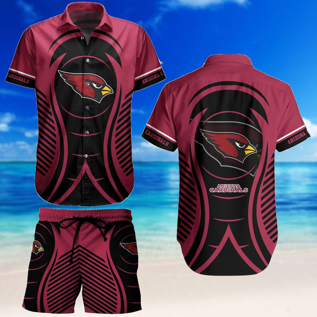 Arizona Cardinals Tropical Style Hawaiian Short Combo - Adult & Kids T-Shirts, Sweatshirts & Hoodies apparel design preview 1