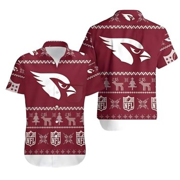 Arizona Cardinals Ugly Christmas Hawaiian - Adult & Kids T-Shirts, Sweatshirts & Hoodies apparel design preview 1