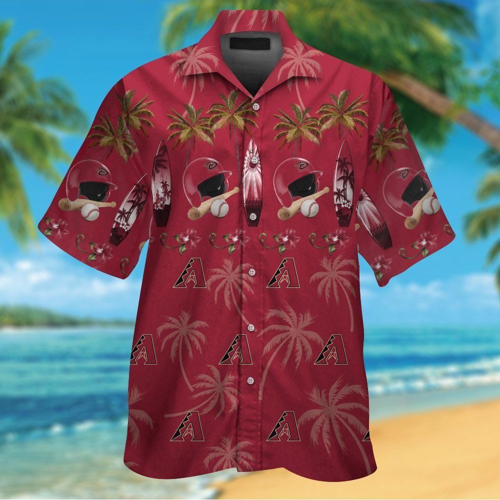 Arizona Diamondbacks Hawaiian Short Sleeve Elegance - Adult & Kids T-Shirts, Sweatshirts & Hoodies apparel design preview 1