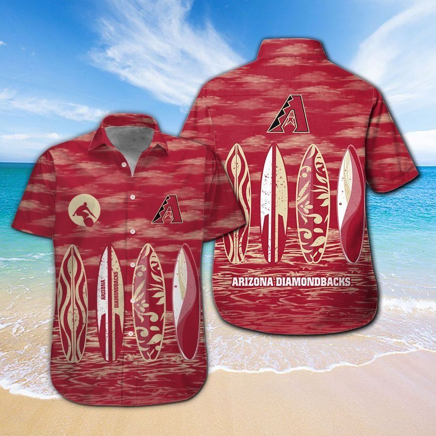 Arizona Diamondbacks Tropical Short Sleeve Hawaiian - Adult & Kids T-Shirts, Sweatshirts & Hoodies apparel design preview 1