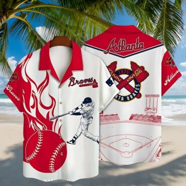 Atlanta Braves Home Run Heat Hawaiian - Adult & Kids T-Shirts, Sweatshirts & Hoodies apparel design preview 1