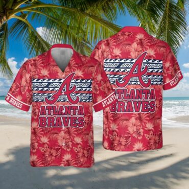 Atlanta Braves Tribal Tropics Hawaiian - Adult & Kids T-Shirts, Sweatshirts & Hoodies apparel design preview 1