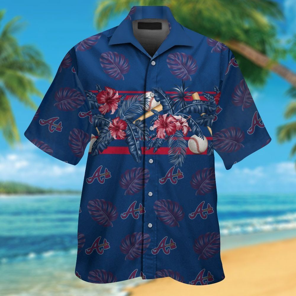 Atlanta Braves Tropical Hawaiian Exclusive Design - Adult & Kids T-Shirts, Sweatshirts & Hoodies apparel design preview 1
