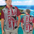 Atlanta Falcons Hawaiian Short Sleeve Tropical Button - Adult & Kids T-Shirts, Sweatshirts & Hoodies apparel design preview 1