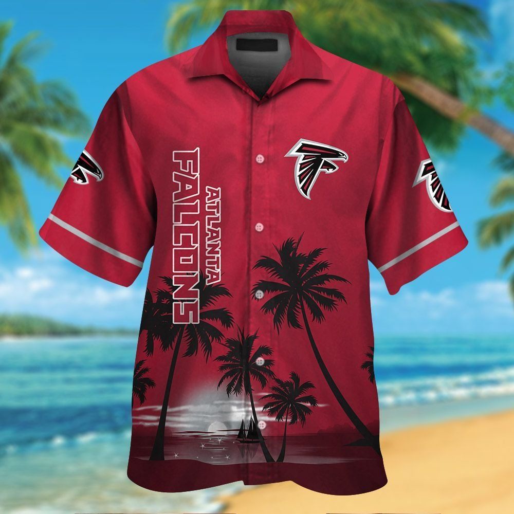 Atlanta Falcons Short Sleeve Button Up Hawaiian - Adult & Kids T-Shirts, Sweatshirts & Hoodies apparel design preview 1