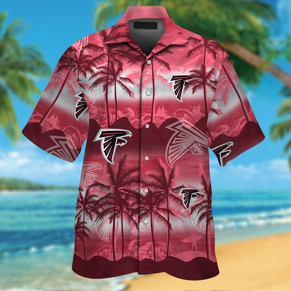 Atlanta Falcons Short Sleeve Hawaiian Button Up - Adult & Kids T-Shirts, Sweatshirts & Hoodies apparel design preview 1