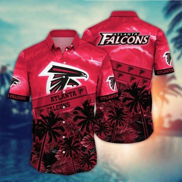 Atlanta Falcons Sunset Palms Hawaiian - Adult & Kids T-Shirts, Sweatshirts & Hoodies apparel design preview 1