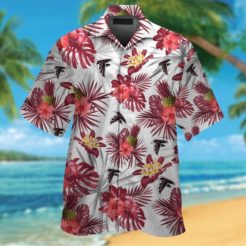 Atlanta Falcons Tropical Design Hawaiian Short Sleeve - Adult & Kids T-Shirts, Sweatshirts & Hoodies apparel design preview 1