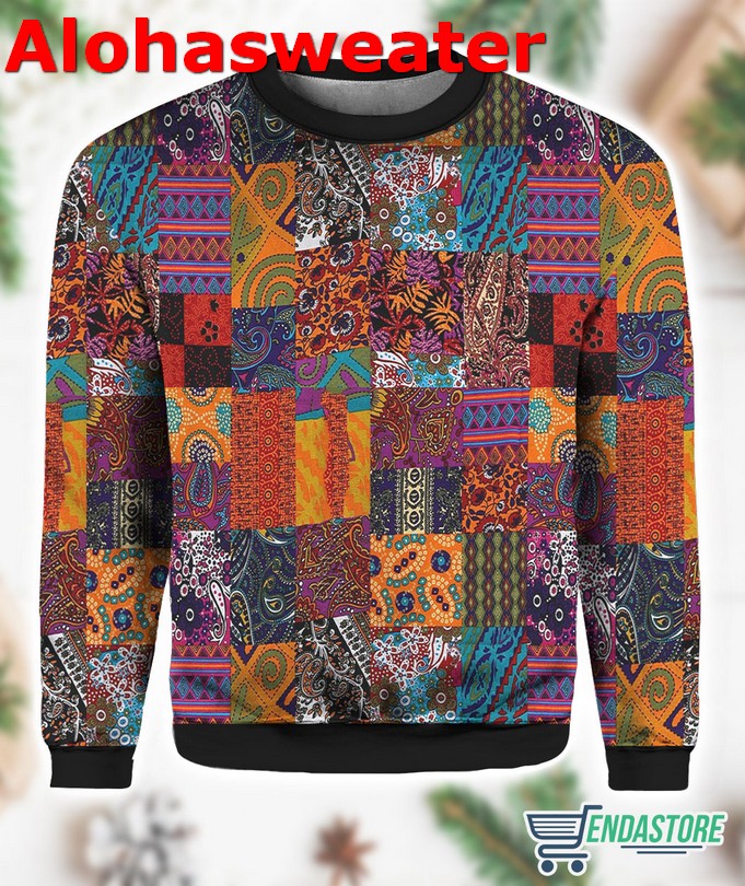 Awesome Patchwork Ugly Christmas Sweater - Holiday Gift product image
