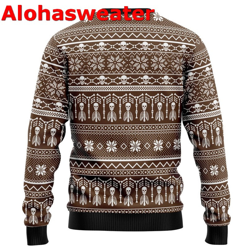 Awesome sugar skull Christmas Sweater - Holiday Gift product image 2