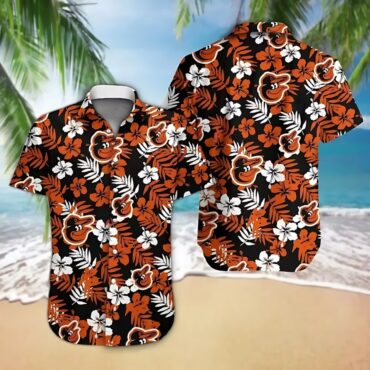 Baltimore Orioles Floral Splash Hawaiian - Adult & Kids T-Shirts, Sweatshirts & Hoodies apparel design preview 1