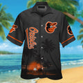 Baltimore Orioles Hawaiian Short Sleeve Tropical - Adult & Kids T-Shirts, Sweatshirts & Hoodies apparel design preview 1